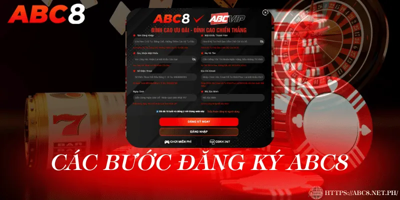 Biểu mẫu đăng ký tài khoản ABC8