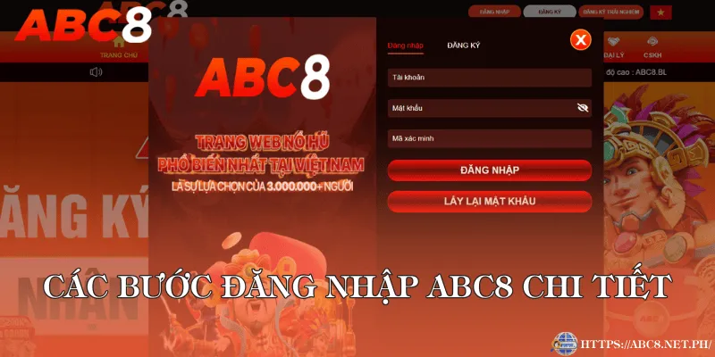 Các bước đăng nhập ABC8 chi tiết